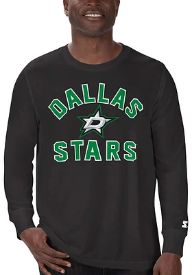Starter Dallas Stars Black Half Time Long Sleeve T Shirt