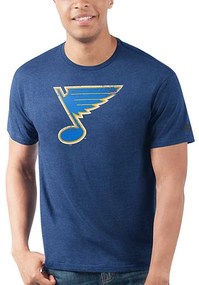 Starter St Louis Blues Prime Time Logo Short Sleeve T Shirt