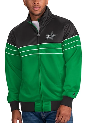 Starter Dallas Stars Mens Green The Prime Time Track Jacket