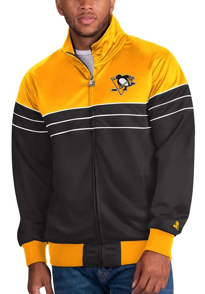 Starter Pittsburgh Penguins Mens Black The Prime Time Track Jacket