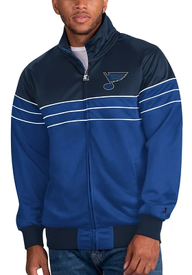 Starter St Louis Blues Mens Blue The Prime Time Track Jacket