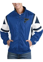 Starter St Louis Blues Mens Blue The Kick Off Light Weight Jacket