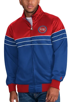 Starter Detroit Pistons Mens Blue The Prime Time Track Jacket