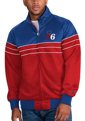 Starter Philadelphia 76ers Mens Blue The Prime Time Track Jacket