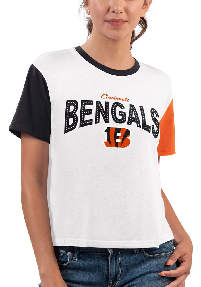 Cincinnati Bengals Womens White Sprint Short Sleeve T-Shirt