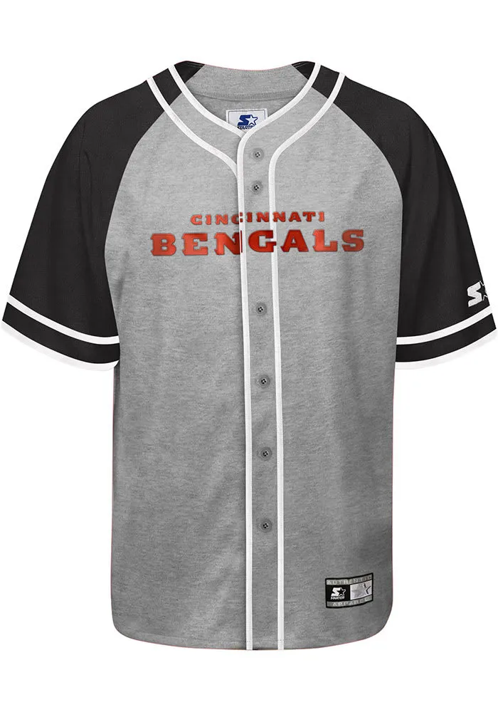 Starter Cincinnati Bengals Mens Grey TRAINING CAMP BASEBALL Jersey