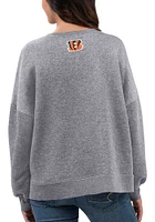 Cincinnati Bengals Womens Grey Shining Crew Sweatshirt