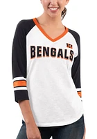 Cincinnati Bengals Womens White Top Team LS Tee