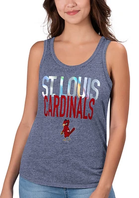 St Louis Cardinals Womens Navy Blue Playoff Classic Tank Top