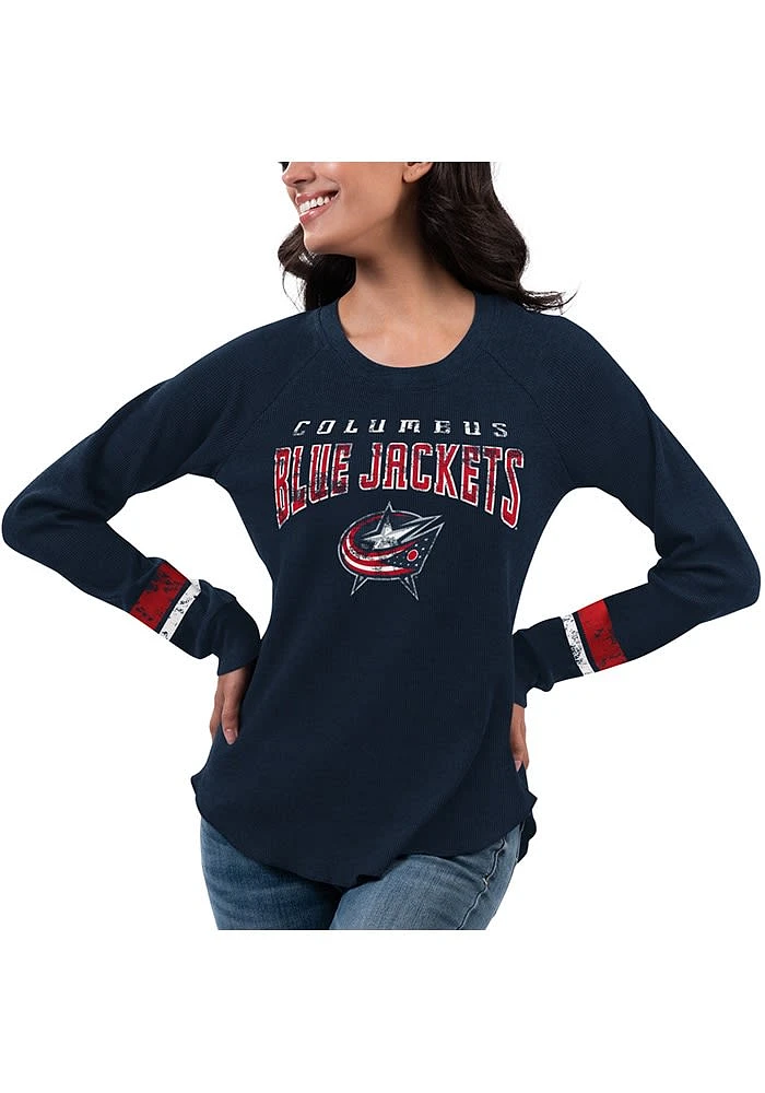 Columbus Blue Jackets Womens Icy LS Tee