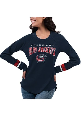 Columbus Blue Jackets Womens Icy LS Tee