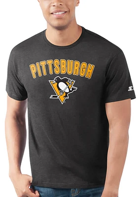 Starter Pittsburgh Penguins Black ARCH NAME Short Sleeve T Shirt