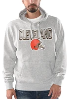 Starter Cleveland Browns Mens Grey Twill Applique Logo Long Sleeve Hoodie
