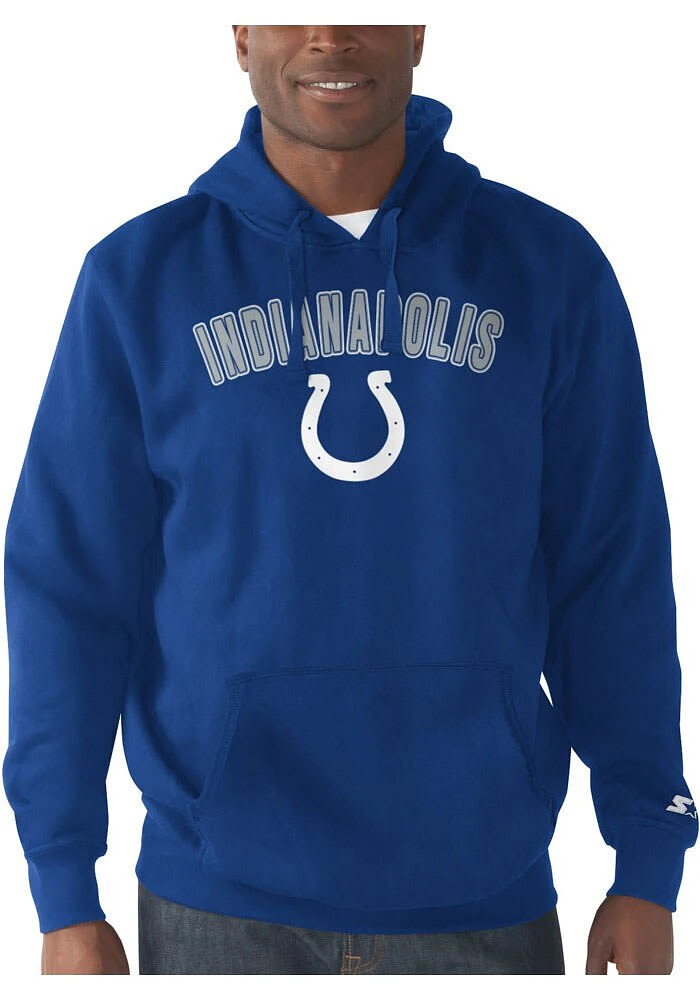 Starter Indianapolis Colts Mens ARCH NAME Long Sleeve Hoodie