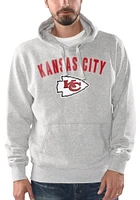 Starter Kansas City Chiefs Mens Grey ARCH NAME Long Sleeve Hoodie