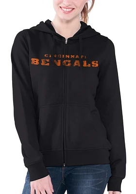 Cincinnati Bengals Womens Black Script Wild Cat Long Sleeve Full Zip Jacket