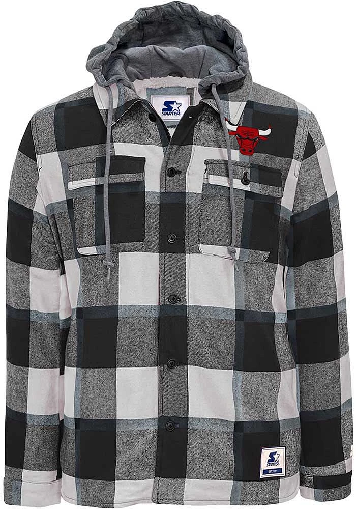 Starter Chicago Bulls Mens Black Big Joe Medium Weight Jacket