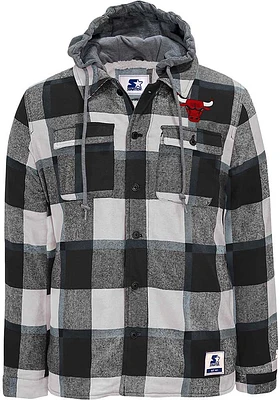 Starter Chicago Bulls Mens Black Big Joe Medium Weight Jacket