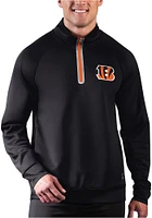 MSX Cincinnati Bengals Mens Black Active Long Sleeve 1/4 Zip Pullover