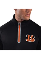 MSX Cincinnati Bengals Mens Black Active Long Sleeve 1/4 Zip Pullover