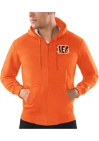 Starter Cincinnati Bengals Mens Orange Primary Long Sleeve Full Zip Jacket