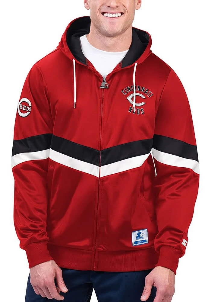 Starter Cincinnati Reds Mens Red Spike Long Sleeve Zip