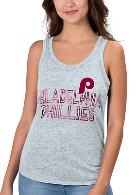 Philadelphia Phillies Womens Grey Playoff Edition Tank Top