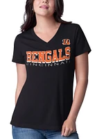 Cincinnati Bengals Womens Black Strategy Short Sleeve T-Shirt