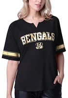 Cincinnati Bengals Womens Black Fuel Up Short Sleeve T-Shirt