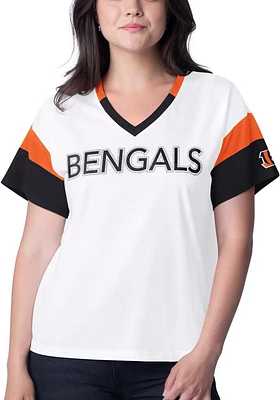 Cincinnati Bengals Womens White Rink Short Sleeve T-Shirt