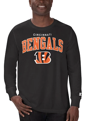 Starter Cincinnati Bengals Arch Name Mascot Long Sleeve T Shirt