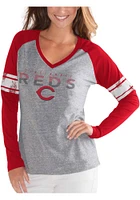 Cincinnati Reds Womens Grey Franchise LS Tee