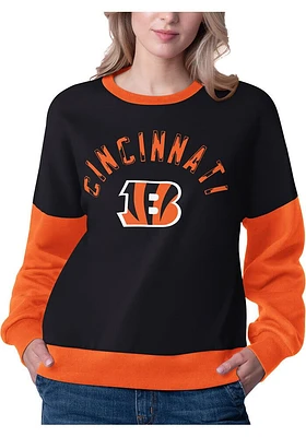 Cincinnati Bengals Womens Black Arena Crew Sweatshirt