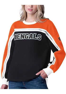 Cincinnati Bengals Womens Black Bench Crew Sweatshirt