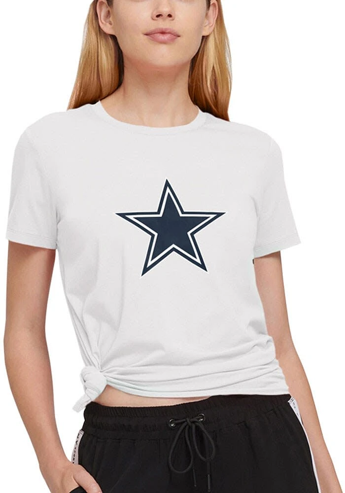 Dallas Cowboys Womens White Ava Short Sleeve T-Shirt