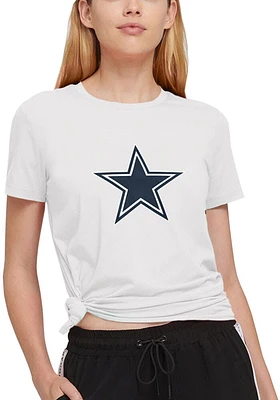 Dallas Cowboys Womens White Ava Short Sleeve T-Shirt