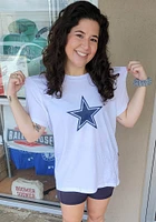 Dallas Cowboys Womens White Ava Short Sleeve T-Shirt