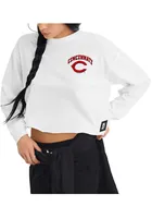 DKNY Sport Cincinnati Reds Womens White Abby LS Tee