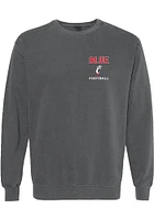 Zander Blue Rally Mens Black Cincinnati Bearcats NIL Embroidered Crew Sweatshirt