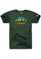 The Mitten State Michigan Green Outdoors Short Sleeve Fashion T Shirt
