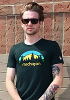 The Mitten State Michigan Green Outdoors Short Sleeve Fashion T Shirt