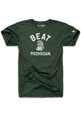 The Mitten State Michigan Spartans Green Beat Short Sleeve Fashion T Shirt