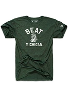 The Mitten State Michigan Spartans Green Beat Short Sleeve Fashion T Shirt