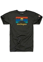 The Mitten State Michigan Black Dockside Short Sleeve Fashion T Shirt