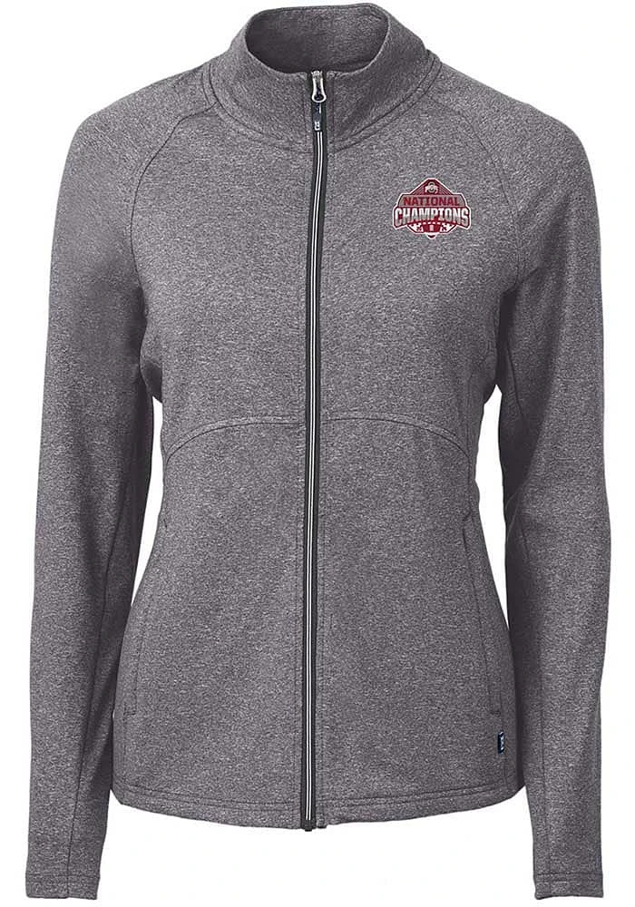 Cutter and Buck Ohio State Buckeyes Womens Black 2024 Football National Champion Adapt Eco Knit Li..