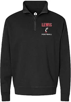 Cincear Lewis Mens Rally Black Cincinnati Bearcats NIL Embroidered Qtr Zip Pullover