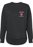 Brennen Schramm  Rally Ohio State Buckeyes Womens Black NIL Embroidered Crew Sweatshirt
