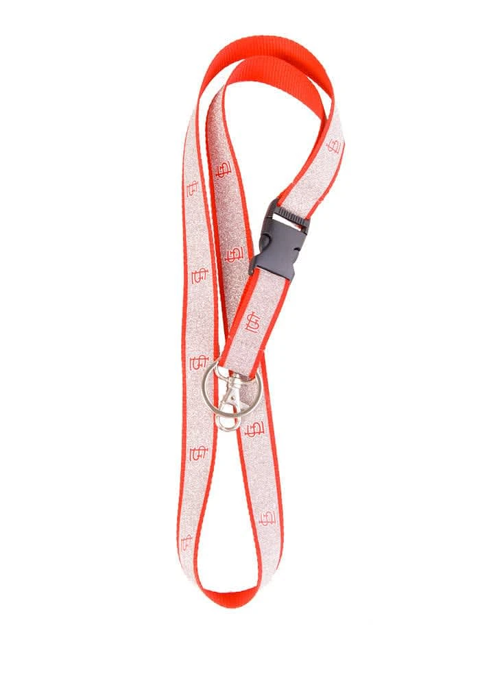 St Louis Cardinals Sparkle Graphic Lanyard - Red