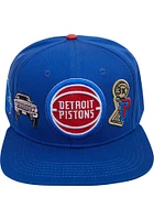 Pro Standard Detroit Pistons Blue Double Front Mens Snapback Hat