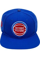 Pro Standard Detroit Pistons Blue Club Logo Mens Snapback Hat
